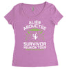 alien abductee survivor tour ufo nerd geek comic funny Women's Triblend Scoop T-shirt