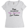 Dear Parents Tag You're It Love Teachers Women's Women's Triblend Scoop T-shirt