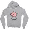 happy pig Zipper Hoodie