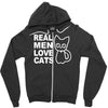 real men love cats Zipper Hoodie
