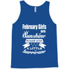 February Girls Are Sunshine Mixed With A Little Hurricane Tank Top