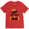 Kings Are Born In July V-Neck Tee