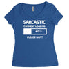 sarcastic comment loading please wait funny cool humour Women's Triblend Scoop T-shirt