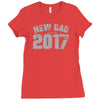 new dad 2 Ladies Fitted T-Shirt