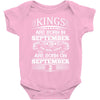 Real Kings Are Born On September 2 Baby Onesie