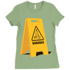 caution bananas Ladies Fitted T-Shirt