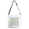 coolest daddy ever Adjustable Strap Totes