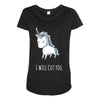 stabby the unicorn Maternity Scoop Neck T-shirt