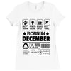 Born In December Ladies Fitted T-Shirt