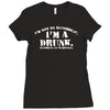 i'm not alcoholic i'm a drunk Ladies Fitted T-Shirt
