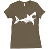 shark 'bite me' Ladies Fitted T-Shirt