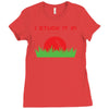 disc golf dirty sex joke pun ground penetration Ladies Fitted T-Shirt