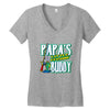 papa's little fishin buddy Women's V-Neck T-Shirt