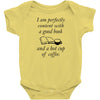 good book and coffee rectangle Baby Bodysuit