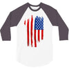 sa distress flag cool american 3/4 Sleeve Shirt