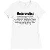 motorcyclist Ladies Fitted T-Shirt