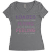 loaded like a freight train flying like an aeroplane feeling like a sp Women's Triblend Scoop T-shirt