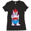 wild aztec monster Ladies Fitted T-Shirt