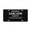 national sarcasm society License Plate