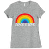 Peace &amp; Love Ladies Fitted T-Shirt