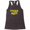 pizza slut funny diet gym workout new Racerback Tank