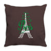 paris script eiffel tower french france Throw Pillow