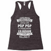 Super Cool Pop Pop Of A Freaking Awesome Grandson Racerback Tank
