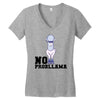 no probllama Women's V-Neck T-Shirt