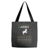 aries  christmas ugly sweater Tote Bags