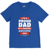 proud dad son V-Neck Tee