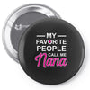 my favorite people call me nana cute Pin-back button