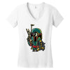 minion boba fett Women's V-Neck T-Shirt