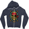 pirate bones skull Zipper Hoodie