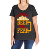 drink beer fuck fear Ladies Curvy T-Shirt