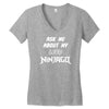 ask me about my lego ninjago Women's V-Neck T-Shirt