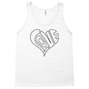 men's love heart outline valentine's day t shirt Tank Top