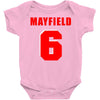 baker mayfield new jersey number Baby Bodysuit