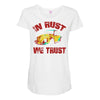 in rust we trust  rat beetle hot rod Maternity Scoop Neck T-shirt
