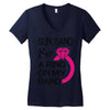 sun, sand &amp; a ring on my hand Women's V-Neck T-Shirt