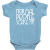 normal people scare me Baby Bodysuit