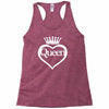 funny  queen of everything gift bride honeymoon hen night fashion fema Racerback Tank