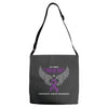 my hero is now my angel pancreatic cancer awareness Adjustable Strap Totes