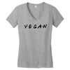 vegan friends tv show parody Women's V-Neck T-Shirt