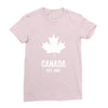 Canada Established 1867 Ladies Fitted T-Shirt
