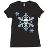 skull snowflakes alternative christmas jumper Ladies Fitted T-Shirt
