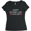 Happy Father's Day I Love Daddy Onesie-Father's Day Women's Triblend Scoop T-shirt
