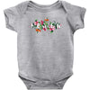 Femen with Flowers Baby Bodysuit