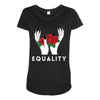 equality white Maternity Scoop Neck T-shirt