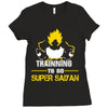 Trainning To Go Super Saiyan Ladies Fitted T-Shirt