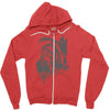 wolf princess warrior Zipper Hoodie